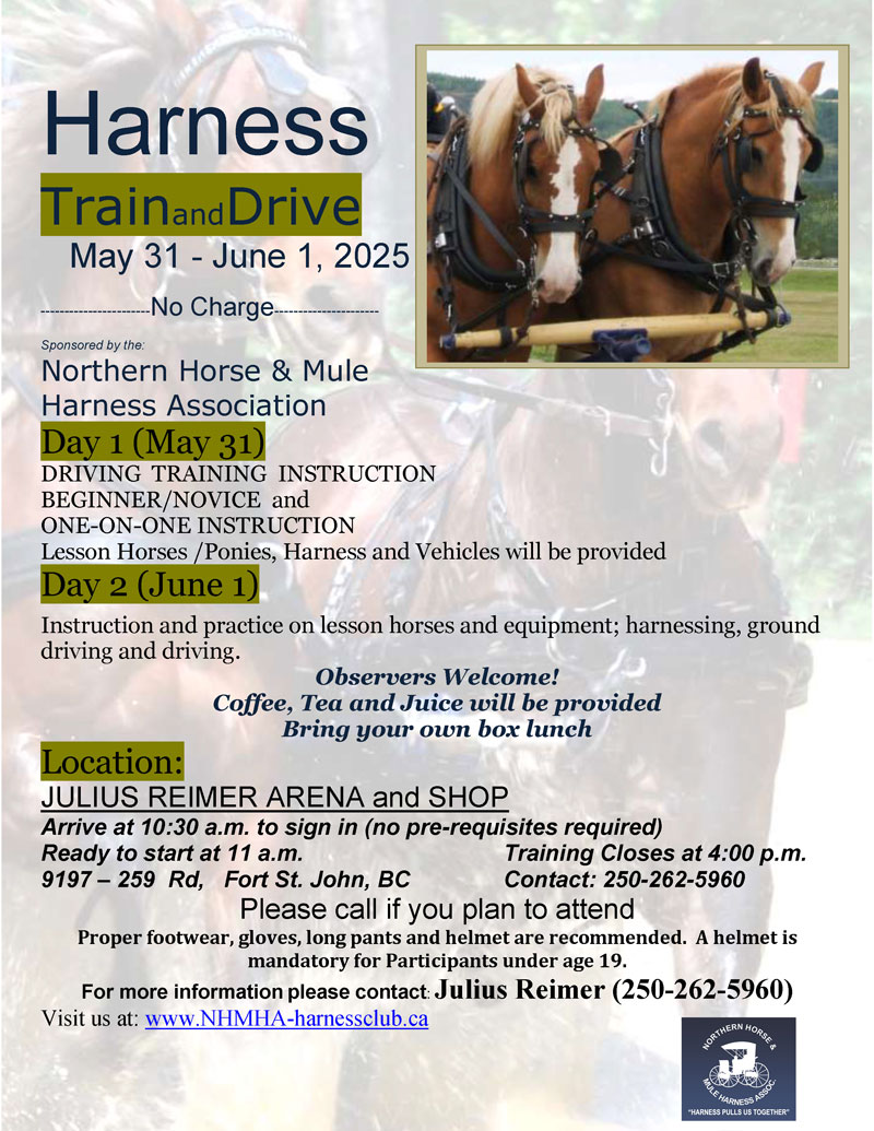 NHMHA 2025 Harness Train and Drive Poster