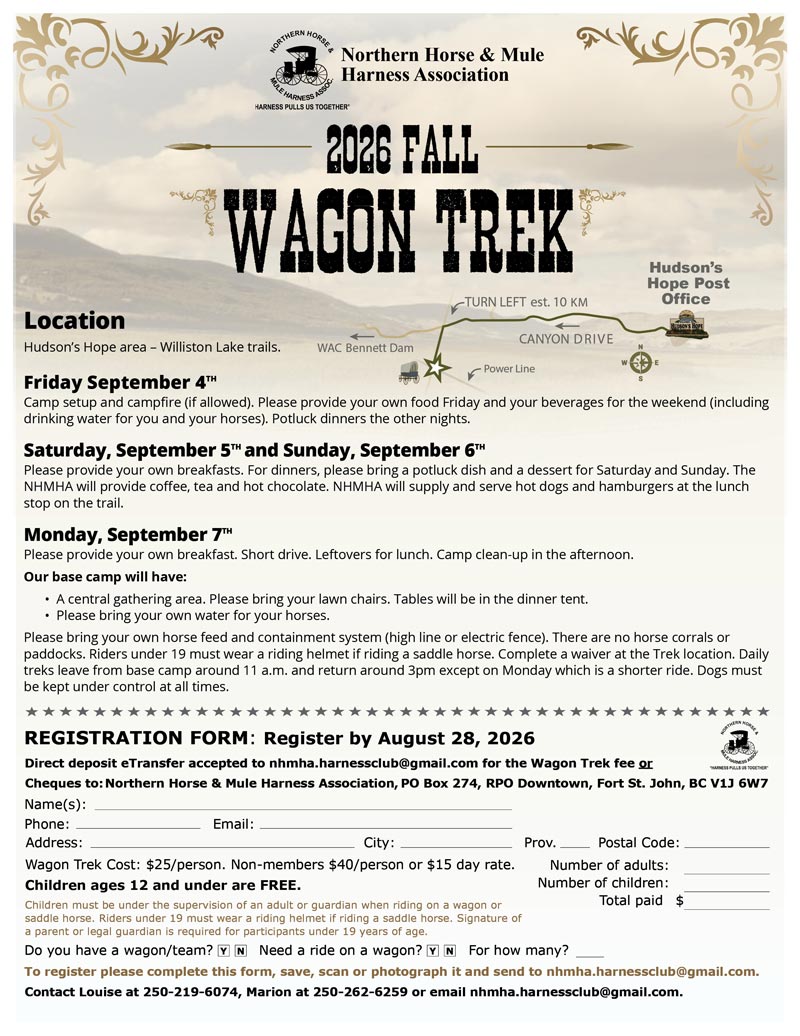 Fall Wagon Trek Poster and Form