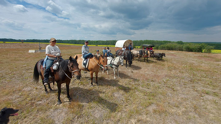 Wagons, Horses and Riders