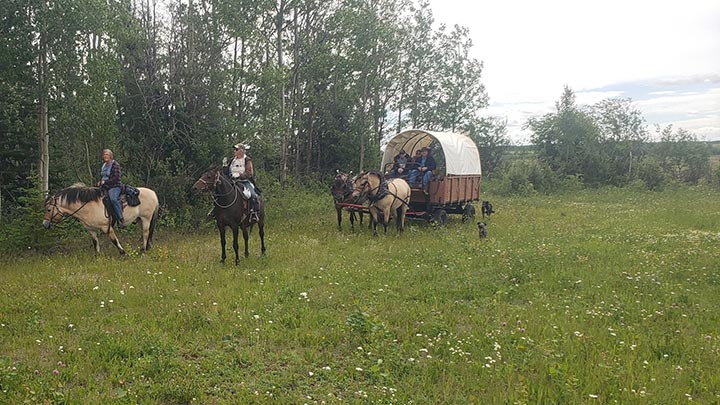 Wagons, Horses and Riders